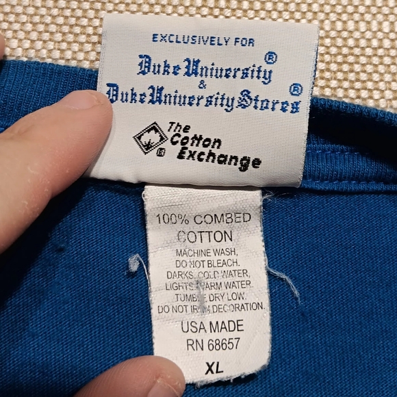 Vintage Duke University T-shirt, XL, Blue, Great condition for the age. - Picture 4 of 6